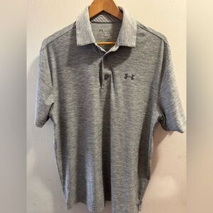 LG Men's Heather Gray Polo Shirt